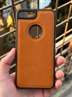 iPhone "7/8 Plus" Premium J-CASE Leather Case - Camel