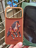 iPhone "17 Pro" Premium Polo Embroidered Case - Brown
