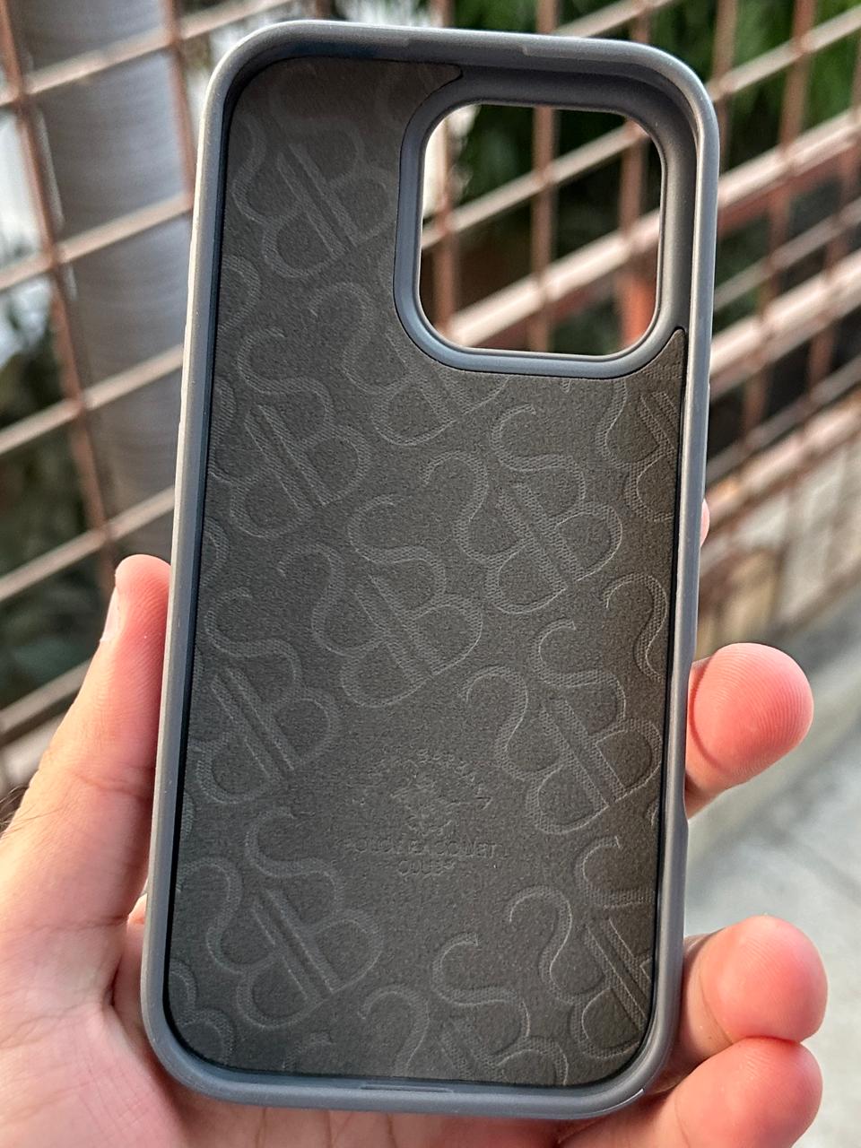 iPhone "16 Pro" Premium Polo Embroidered Case - Dark Gray Secondary image