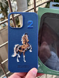 iPhone "13 Pro Max" Premium Polo Embroidered Case - Blue
