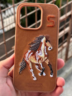 iPhone "16 Pro" Premium Polo Embroidered Case - Brown