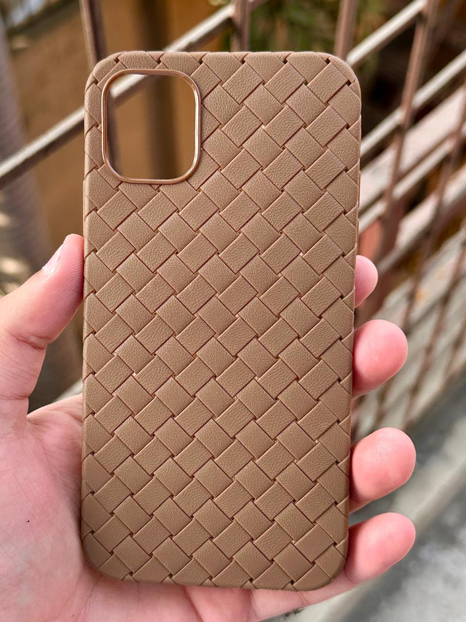 iPhone "11" Woven "Leather Feel" Case - Brown Secondary image