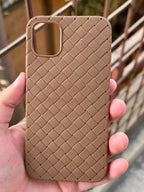 iPhone "11" Woven "Leather Feel" Case - Brown