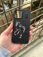 iPhone "12/12 Pro" Premium Polo Embroidered Case - Black