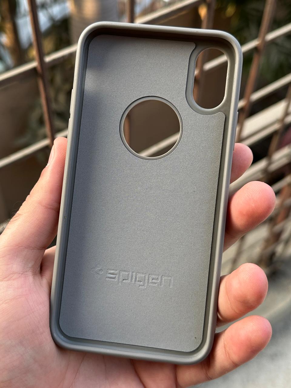 iPhone "X/XS" Spigen Premium Lining Stitched Case - Gray Secondary image