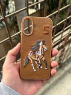 iPhone "16" Premium Polo Embroidered Case - Brown