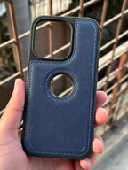 iPhone "14 Pro" Premium J-CASE Leather Case - Blue