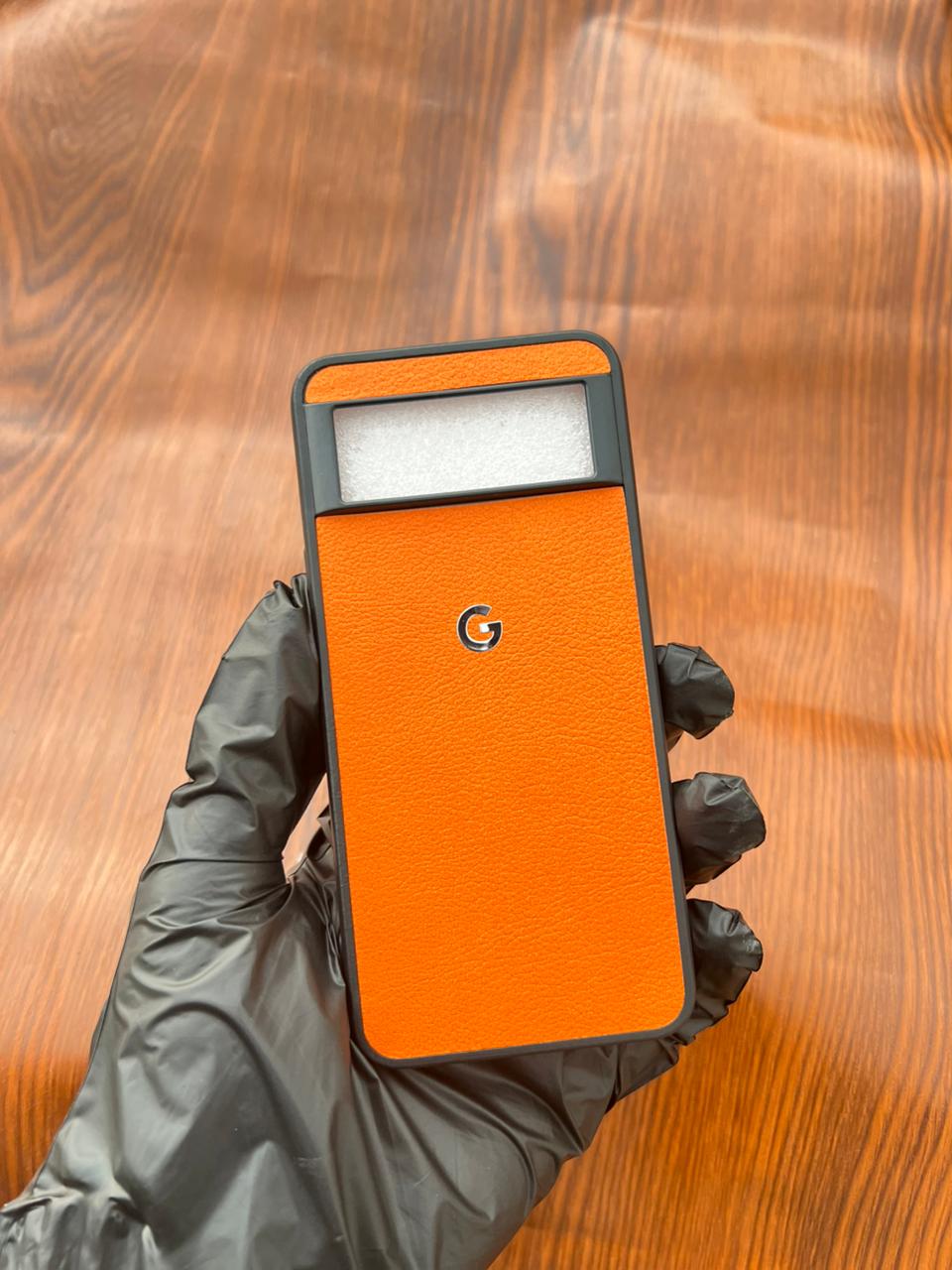 Google Pixel 8 Premium Leather Case Orange