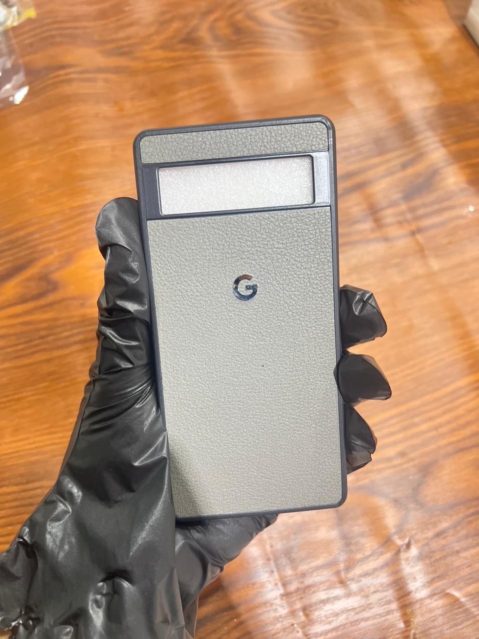 Google Pixel 7A Premium Leather Case Gray